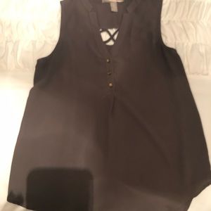 Olive Green Back Detail Tank Top